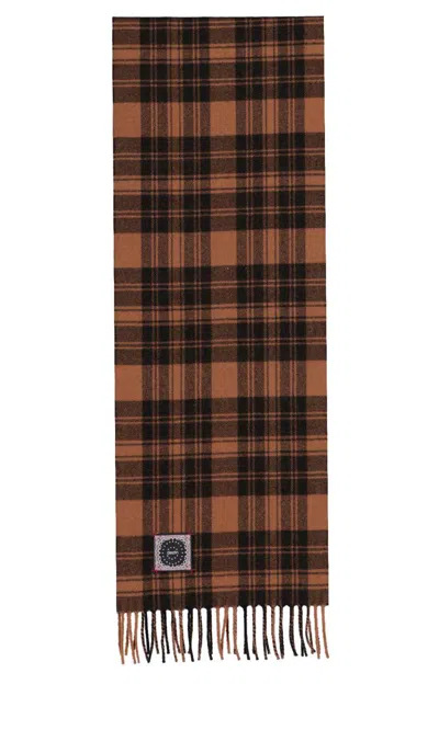 Destin Checked Scarf In Brown