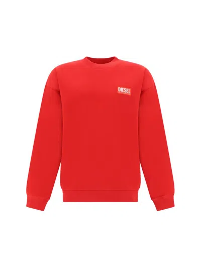 Shop Diesel Sweatshirts In Formula Red
