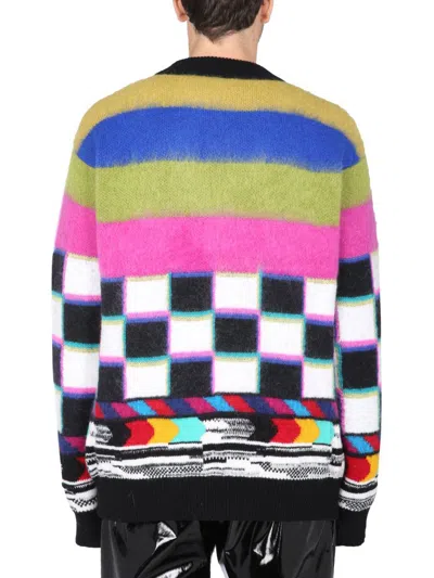 Shop Dolce & Gabbana "glitch" Sweater In Multicolour