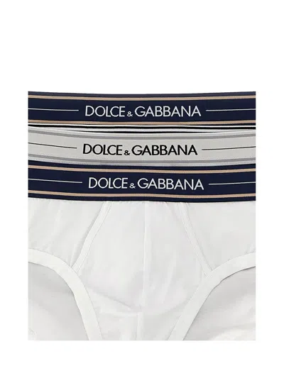 Shop Dolce & Gabbana 'brando' 3-pack Briefs In Multicolor