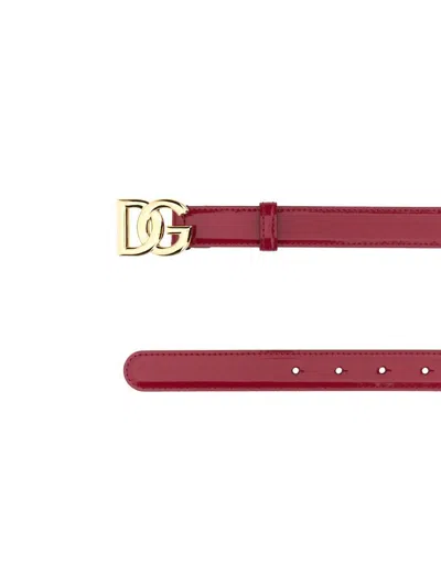 Shop Dolce & Gabbana Belt With Logo Buckle In Pink