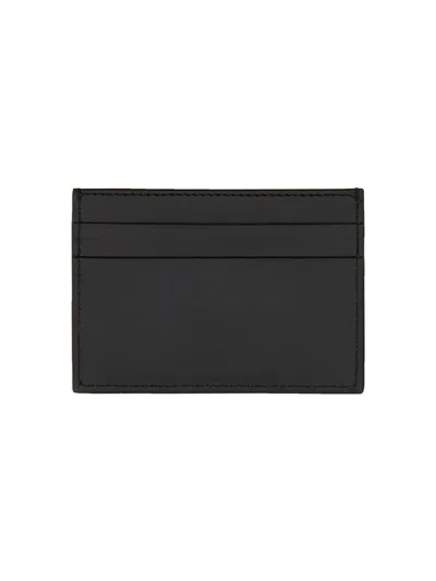 Shop Dolce & Gabbana Leather Card Holder With Logo In Black