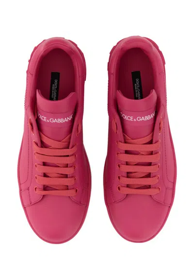 Dolce & Gabbana Portofino Sneaker In Fuchsia