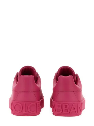 Dolce & Gabbana Portofino Sneaker In Fuchsia
