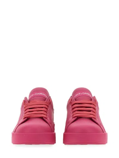 Dolce & Gabbana Portofino Sneaker In Fuchsia