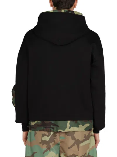 Shop Dolce & Gabbana Sweatshirt With Camo Details In Black