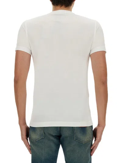 Shop Dolce & Gabbana T-shirt Con Ricamo Logo In White