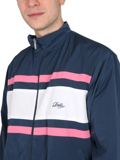 Shop Drôle De Monsieur Jacket With Logo Embroidery In Blue