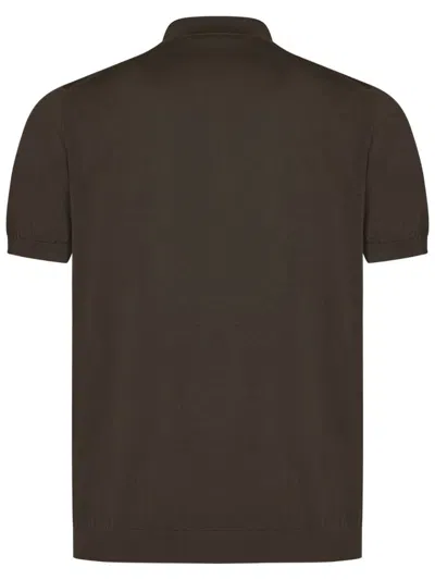 Shop Drumohr Polo Shirt In Brown