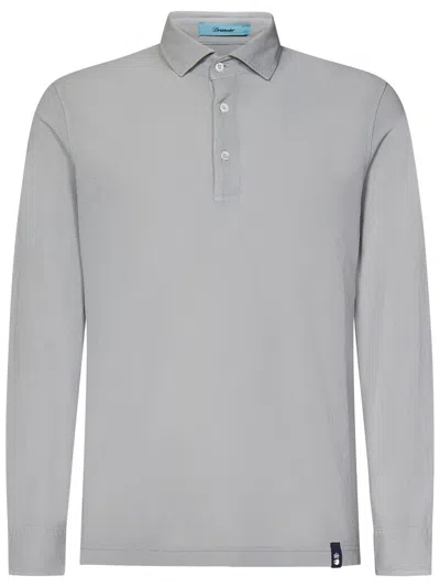 Shop Drumohr Polo Shirt In Grey