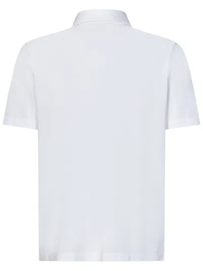 Shop Drumohr Polo Shirt In White