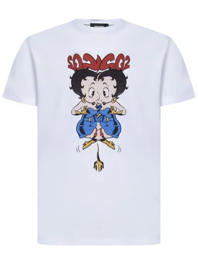 Shop Dsquared2 Betty Boop Cool Fit T-shirt In White