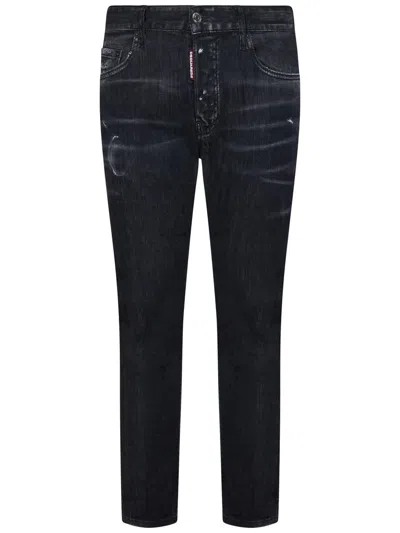 Shop Dsquared2 Black Clean Wash Skater Jeans