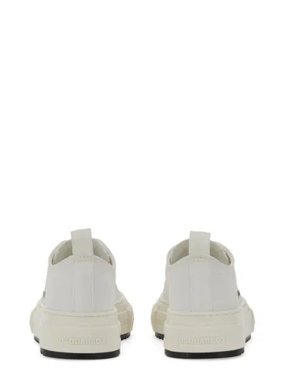 Shop Dsquared2 Canvas Sneakers In White