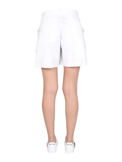 Shop Dsquared2 Cargo Shorts In White