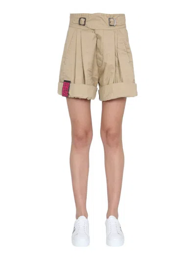 Shop Dsquared2 Cargo Shorts In Beige