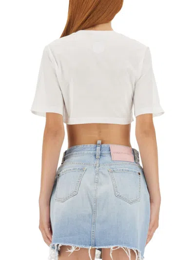 Shop Dsquared2 Cropped Fit T-shirt In White