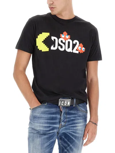 Shop Dsquared2 Dsquared X Pac-man T-shirt In Black