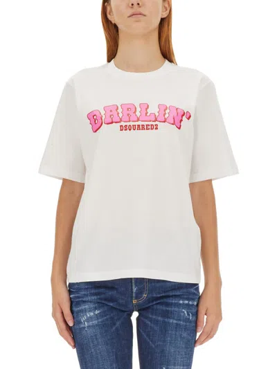 Shop Dsquared2 Easy Fit T-shirt In White
