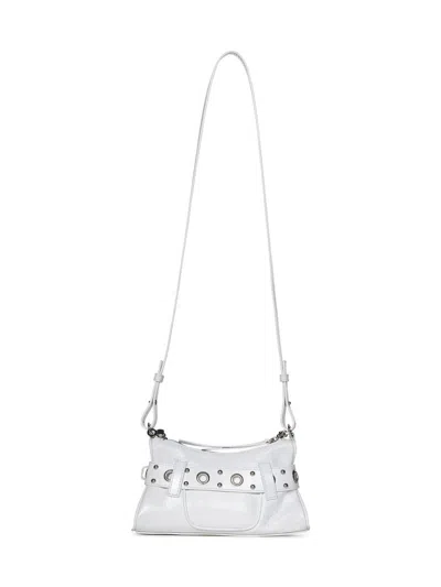 Shop Dsquared2 Gothic Belt Shoulder Bag In White
