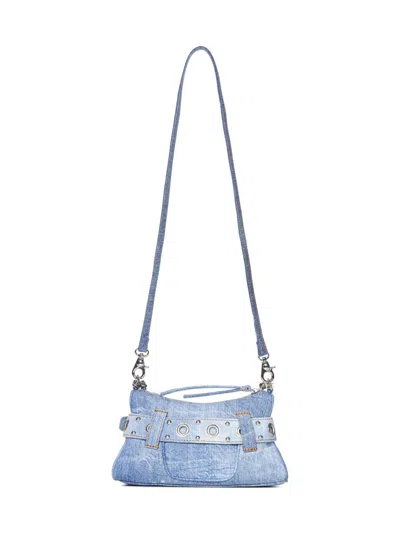 Dsquared2 Chic Clutch Bag Chain Strap In Blue