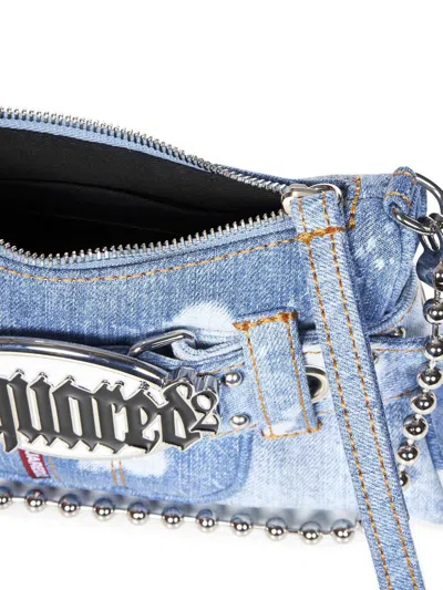 Dsquared2 Chic Clutch Bag Chain Strap In Blue