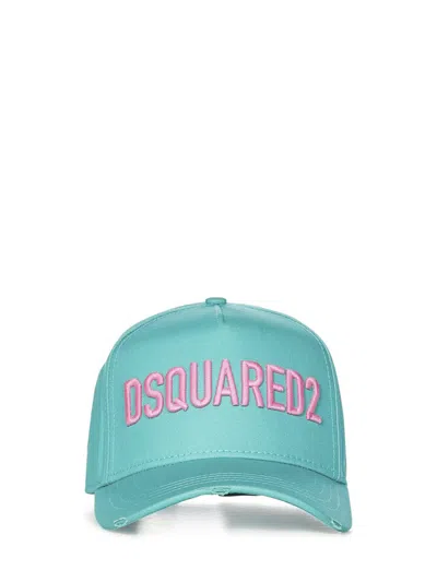Shop Dsquared2 Hat In Verde Acqua