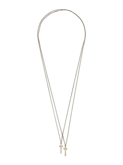 Shop Dsquared2 Jesus Necklace. In Silver