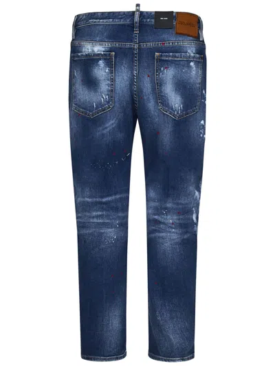 Shop Dsquared2 Medium Worn Out Booty Wash Bro Jeans In Blue