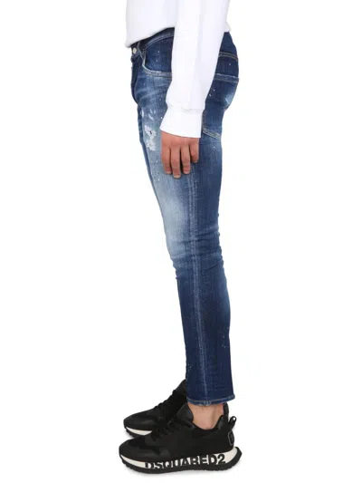 Shop Dsquared2 Skater Fit Jeans In Blue