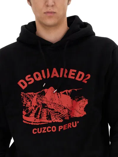 Shop Dsquared2 Sweatshirt "d2 Cuzco" In Black