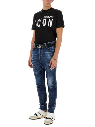 Shop Dsquared2 T-shirt "icon" In Black