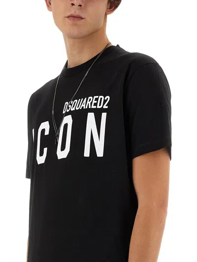 Shop Dsquared2 T-shirt "icon" In Black