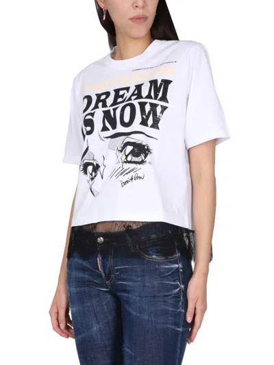 Dsquared2 Dsquared Women T-shirt With Logo In White