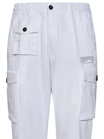 Shop Dsquared2 Urban Cyprus Cargo Trousers In White