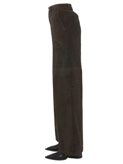 Dsquared2 High-waisted Brown Wide-leg Pants In Brown