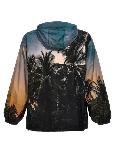 Shop Emporio Armani 'tropicale' Hooded Jacket In Multicolor