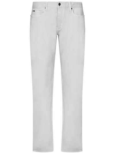 Shop Emporio Armani J75 Jeans In White