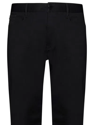 Shop Emporio Armani Trousers In Black