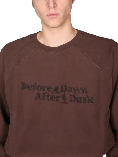 Engineered Garments Printed Sweatshirt In Brown