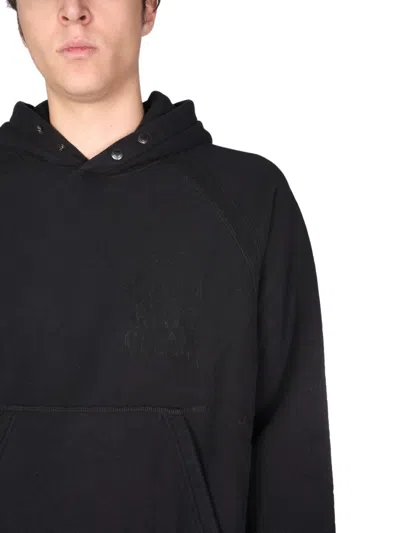 Engineered Garments Printed Sweatshirt In Black