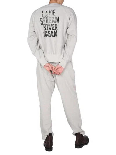 Engineered Garments Printed Sweatshirt In Grey