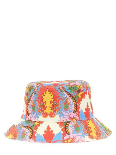 Shop Etro Bucket Hat Liquid Paisley In Multicolour