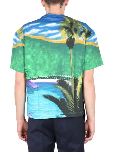 Shop Etro California Print T-shirt In Multicolour