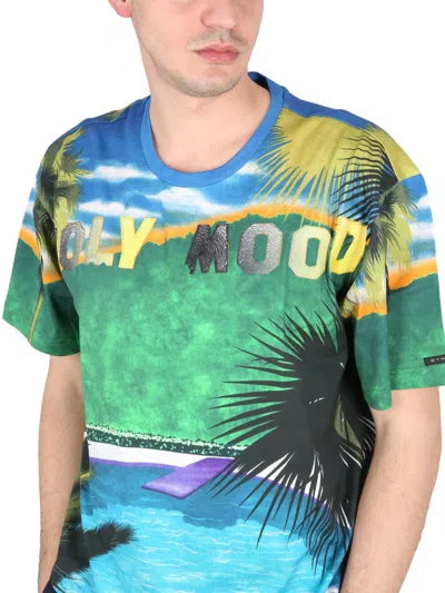 Shop Etro California Print T-shirt In Multicolour