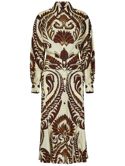 Shop Etro Dress In Ivory