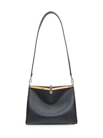 Shop Etro Vela Large Shoulder Bag In Black