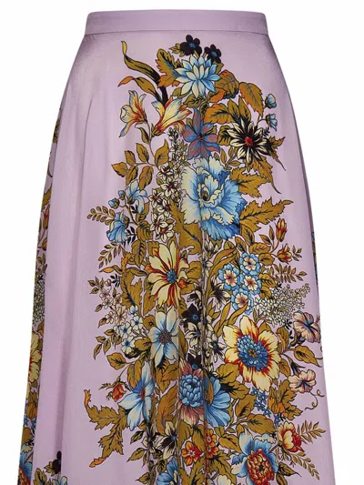 Shop Etro Long Skirt In Pink