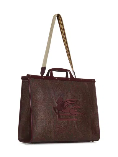Shop Etro Love Trotter Paisley Large Tote In Red