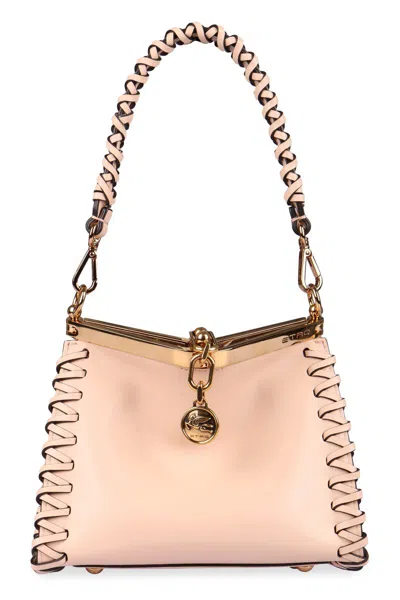 Shop Etro Vela Mini Leather Shoulder Bag In Pink